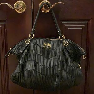 Coach black all leather bag